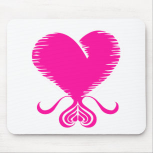 rosa Herz Mousepad