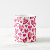 Rosa Herz Muster Kaffeetasse (Mittel)