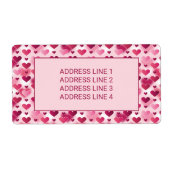 rosa Herz-Muster mit benutzerdefiniertem Text (Vorne)