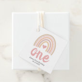 Rosa Herz Niedlich Girl Boho Rainbow Erster Geburt Geschenkanhänger (Beispiel)