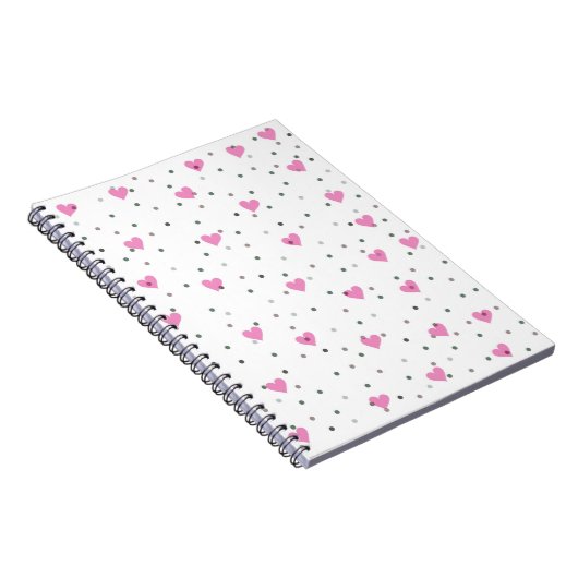 Rosa-Herz-Notebook Notizblock (Rechte Seite)