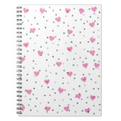 Rosa-Herz-Notebook Notizblock (Vorderseite)