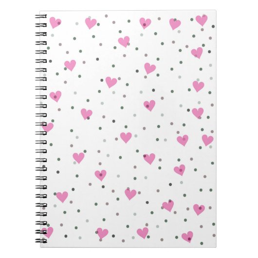 Rosa-Herz-Notebook Notizblock (Vorderseite)