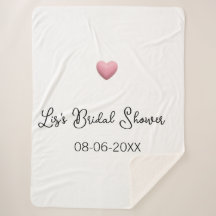 Rosa Herz Pastell Retro Brautdusche Termin Boho Te