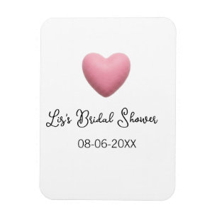 Rosa Herz Pastell Retro Brautparty Datum Boho Te Magnet