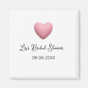 Rosa Herz Pastell Retro Brautparty Datum Boho Te Magnet