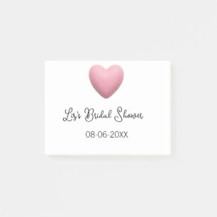 Rosa Herz Pastell Retro Brautparty Datum Boho Te Post-it Klebezettel