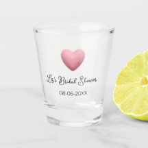 Rosa Herz Pastell Retro Brautparty Datum Boho Te