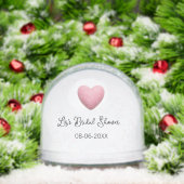 Rosa Herz Pastell Retro Brautparty Datum Boho Te Schneekugeln (Weihnachten)