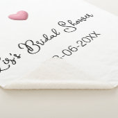 Rosa Herz Pastell Retro Brautparty Datum Boho Te Sherpadecke (3/4)