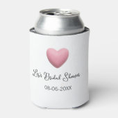 Rosa Herz Pastell Retro Brautparty Termin Boho Te Dosenkühler (Kanne Vorderseite)