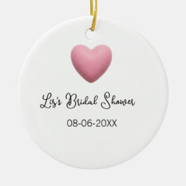 Rosa Herz Pastell Retro Brautparty Termin Boho Te Keramik Ornament