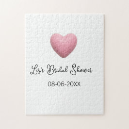 Rosa Herz Pastell Retro Brautparty Termin Boho Te Puzzle