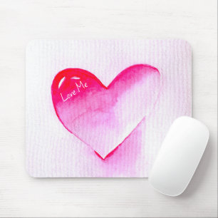 Rosa Herz Pop Kunst Valentine Mousepad