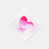 Rosa Herz Pop Kunst Valentine Serviette (Ecke)