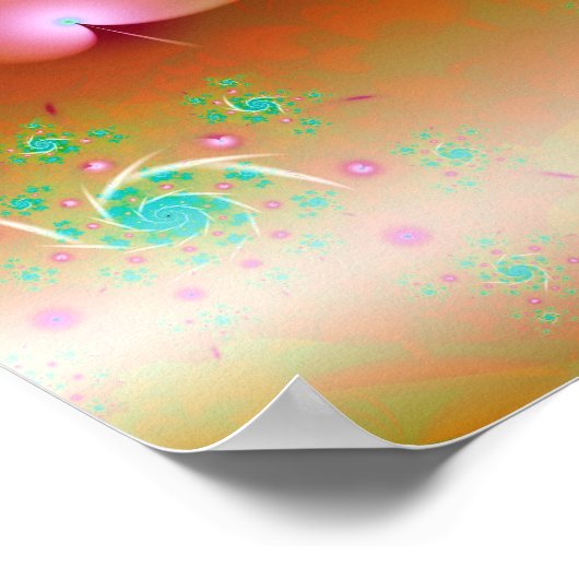 Rosa Herz Poster (Ecke)