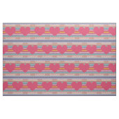 Rosa Herz-Regenbogen-Imitate Häkelchen Strick Stoff (Fat Quarter (45,7 x 55,9 cm))
