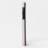 Rosa Herz Retro Muster Streifen #1 - iPhone Case (Hinten/Links)