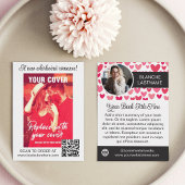 Rosa Herz Romance Autor Buch Release Marketing Visitenkarte