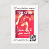 Rosa Herz Romance Autor Buch Release Marketing Visitenkarte (Vorderseite)