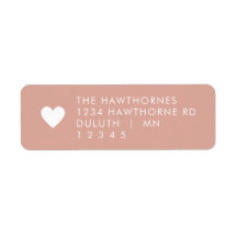 Rosa Herz-Rücksendeadresse 