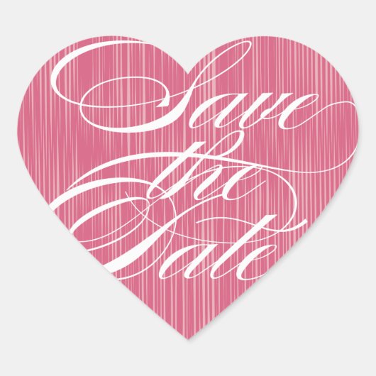 rosa Herz | SAVE THE DATE UMSCHLAG AUFKLEBER (Vorderseite)