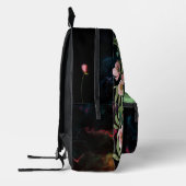 Rosa Herz schwarz Bedruckter Rucksack (Links)