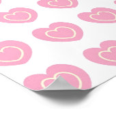 Rosa Herz-Scrapbook oder Poster-Hintergrund Textur Poster (Ecke)