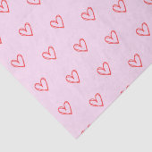 rosa Herz Seidenpapier (Detail)