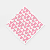 rosa Herz Serviette (Ecke)