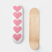 Rosa Herz Skatebaord Skateboard (Vorderseite)