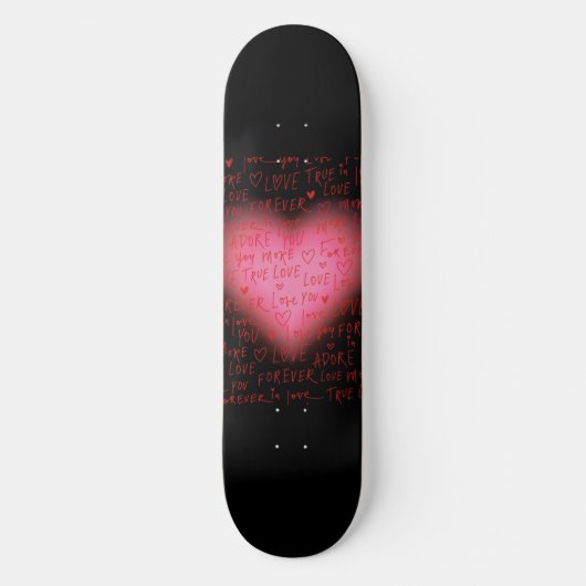 Rosa Herz-Skateboard Skateboard (Vorderseite)