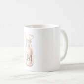 Rosa Herz Stroh Erdbeer Milch Kaffeetasse (VorderseiteRechts)