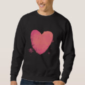 rosa Herz Sweatshirt (Vorderseite)