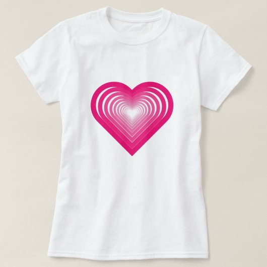 Rosa Herz-T - Shirt (Design vorne)