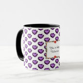 rosa Herz Tasse (Vorderseite Links)