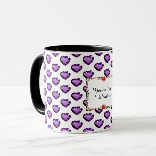 rosa Herz Tasse (Vorderseite Links)