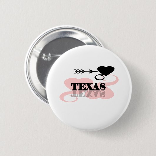 Rosa Herz Texas Button (Vorne & Hinten)