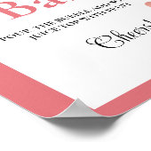 Rosa Herz Valentine Bachelorette Mimosa Bar Sign Poster (Ecke)