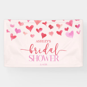 Rosa Herz - Valentine Brautparty Party Banner