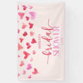 Rosa Herz - Valentine Brautparty Party Banner (Vertikal)