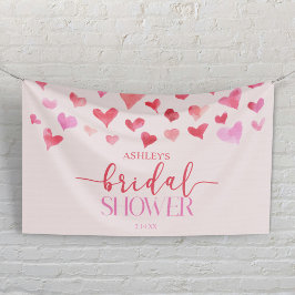 Rosa Herz - Valentine Brautparty Party Banner
