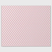 Rosa Herz Valentine Wrapping Paper Geschenkpapier (Flach)