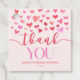 Rosa Herz - Valentinisches Brautparty Geschenkanhänger