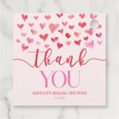 Rosa Herz - Valentinisches Brautparty Geschenkanhänger (Rückseite)