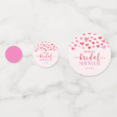 Rosa Herz - Valentinisches Brautparty Konfetti (Vorderseiten)