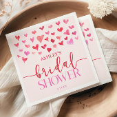 Rosa Herz - Valentinisches Brautparty Serviette
