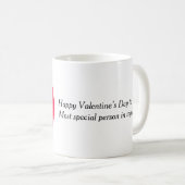 💖 Rosa Herz Valentinstag Liebe oder romantisches Kaffeetasse (VorderseiteRechts)