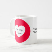 💖 Rosa Herz Valentinstag Liebe oder romantisches Kaffeetasse (Vorderseite Links)