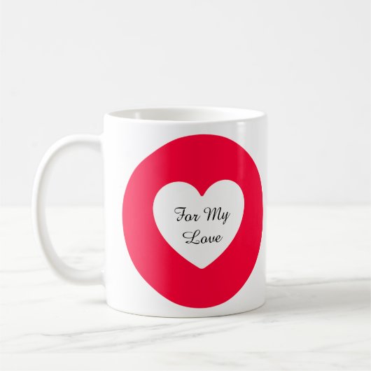 💖 Rosa Herz Valentinstag Liebe oder romantisches Kaffeetasse (Links)